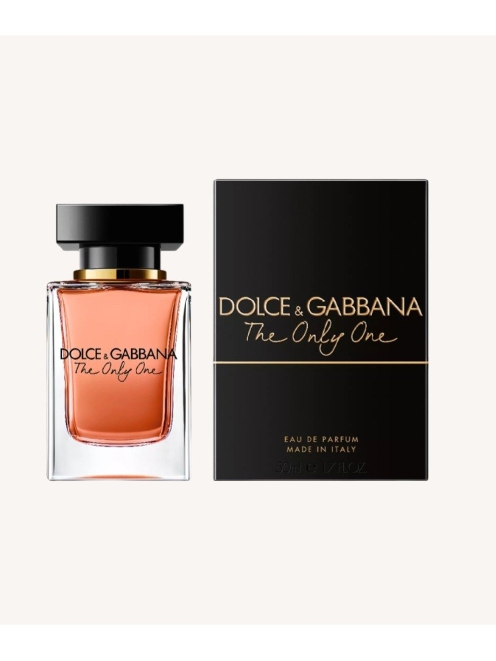Dolce & Gabbana White and Gold Fragrance Bottle with Matching Case